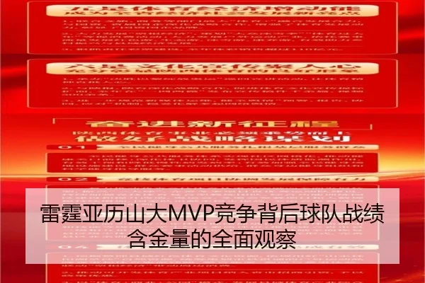 雷霆亚历山大MVP竞争背后球队战绩含金量的全面观察